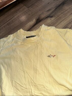 Yellow Greg Norman Short-Sleeve Crewneck T-Shirt with Small Embroidered Logo